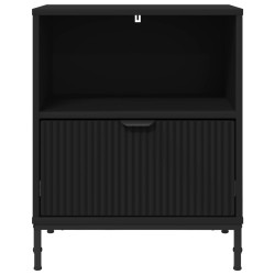 Cabinet de chevet 2 pcs Noir 49 x 36 x 61 cm Bois d'ingénierie 626207626207