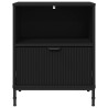 Cabinet de chevet 2 pcs Noir 49 x 36 x 61 cm Bois d'ingénierie 626207626207