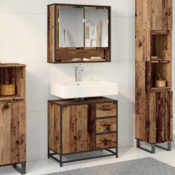 Cabinet de salle de bain avec porte Bois Ancien 65 x 33 x 60 cm 626208626208