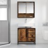 Cabinet de salle de bain avec porte Bois Ancien 65 x 33 x 60 cm 626208626208