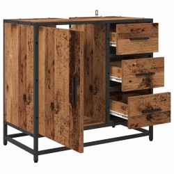 Cabinet de salle de bain avec porte Bois Ancien 65 x 33 x 60 cm 626208626208