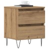 Cabinet de chevet 2 pc chêne artisanal 40 x 35 x 50 cm 626211626211