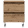 Cabinet de chevet 2 pc chêne artisanal 40 x 35 x 50 cm 626211626211