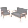 Ensemble de canapés 2 pcs Tissu Gris clair 626213626213