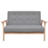 Ensemble de canapés 2 pcs Tissu Gris clair 626213626213