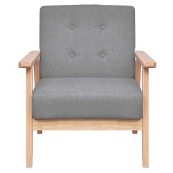 Ensemble de canapés 2 pcs Tissu Gris clair 626213626213