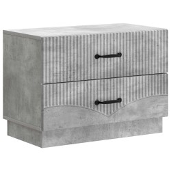 Cabinet de chevet avec tiroir Gris béton 62 x 34,5 x 44,5 cm 626219626219