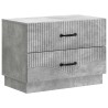Cabinet de chevet avec tiroir Gris béton 62 x 34,5 x 44,5 cm 626219626219