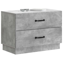Cabinet de chevet avec tiroir Gris béton 62 x 34,5 x 44,5 cm 626219626219