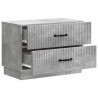 Cabinet de chevet avec tiroir Gris béton 62 x 34,5 x 44,5 cm 626219626219
