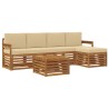 Ensemble de canapés d'extérieur 6 pcs Naturel et Beige 626228626228