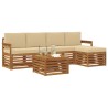 Ensemble de canapés d'extérieur 6 pcs Naturel et Beige 626228626228