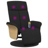 Fauteuil inclinable de massage avec repose-pieds noir tissu 626231626231