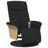 Fauteuil inclinable de massage avec repose-pieds noir tissu 626231626231