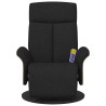 Fauteuil inclinable de massage avec repose-pieds noir tissu 626231626231