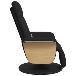 Fauteuil inclinable de massage avec repose-pieds noir tissu 626231626231