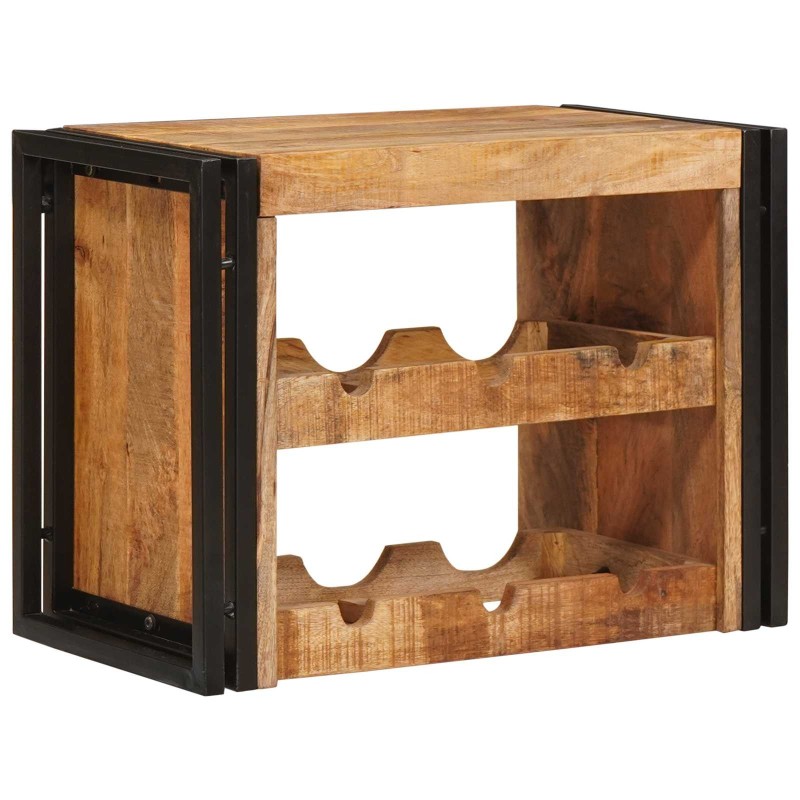 Étagère à vin Marron 60 x 45 x 33 cm Bois de mangue brut solide 626235626235