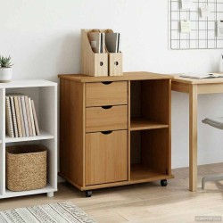 Cabinet roulant avec roue Marron miel 63,5 x 39 x 65,5 cm 626238626238