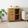 Cabinet roulant avec roue Marron miel 63,5 x 39 x 65,5 cm 626238626238