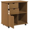 Cabinet roulant avec roue Marron miel 63,5 x 39 x 65,5 cm 626238626238
