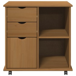 Cabinet roulant avec roue Marron miel 63,5 x 39 x 65,5 cm 626238626238