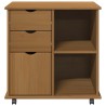 Cabinet roulant avec roue Marron miel 63,5 x 39 x 65,5 cm 626238626238