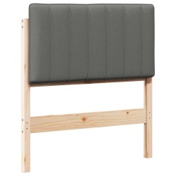 Tête de lit capitonnée Marron et gris clair 75 cm Pin massif 626241626241