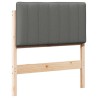 Tête de lit capitonnée Marron et gris clair 75 cm Pin massif 626241626241
