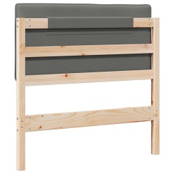 Tête de lit capitonnée Marron et gris clair 75 cm Pin massif 626241626241