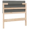 Tête de lit capitonnée Marron et gris clair 75 cm Pin massif 626241626241