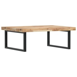 Étagère de vasque murale acier et bois massif d'acacia 626242626242
