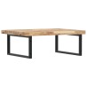 Étagère de vasque murale acier et bois massif d'acacia 626242626242