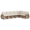 Ensemble de canapé de jardin 7 pcs Beige et blanc crème 626244626244