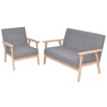 Ensemble de canapés 2 pcs Tissu Gris clair  626247626247