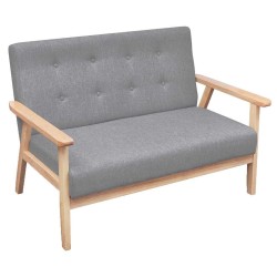 Ensemble de canapés 2 pcs Tissu Gris clair  626247626247