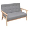 Ensemble de canapés 2 pcs Tissu Gris clair  626247626247
