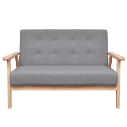 Ensemble de canapés 2 pcs Tissu Gris clair  626247626247