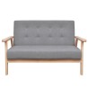 Ensemble de canapés 2 pcs Tissu Gris clair  626247626247