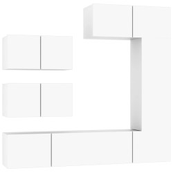 Ensemble de meubles TV 6 pcs Blanc Bois d'ingénierie 626249626249