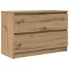 Meuble TV chêne artisanal 80x35x54 cm bois d'ingénierie 626253626253