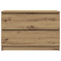Meuble TV chêne artisanal 80x35x54 cm bois d'ingénierie 626253626253