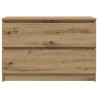 Meuble TV chêne artisanal 80x35x54 cm bois d'ingénierie 626253626253