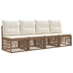 Ensemble de canapé de jardin 8 pcs Beige polyrotin 626256626256