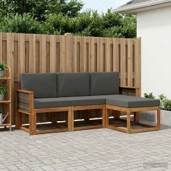 Ensemble de canapés d'extérieur 4 pcs Naturel et Anthracite 626257626257