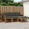 Ensemble de canapés d'extérieur 4 pcs Naturel et Anthracite 626257626257