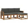 Ensemble de canapés d'extérieur 4 pcs Naturel et Anthracite 626257626257