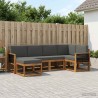 Ensemble de canapés d'extérieur 6 pcs Naturel et Anthracite 626258626258