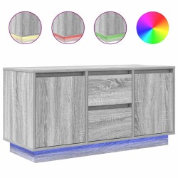 Meuble TV avec lumières LED sonoma gris 100x41x50 cm 626261626261