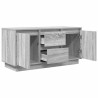 Meuble TV avec lumières LED sonoma gris 100x41x50 cm 626261626261