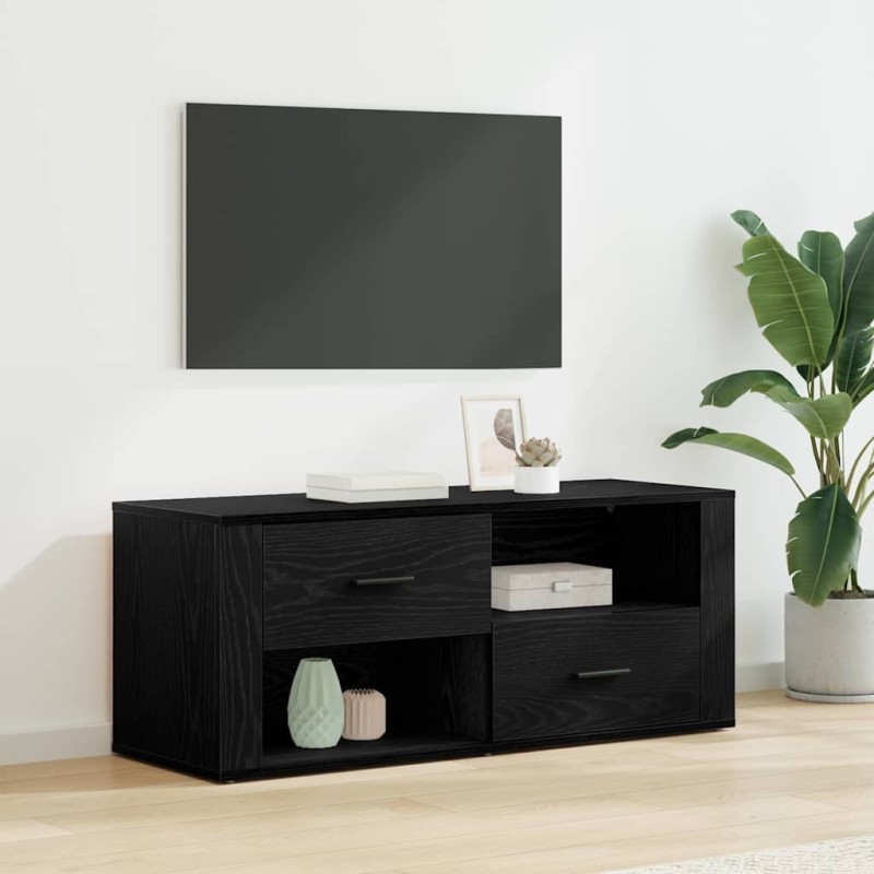 Meuble TV Chêne noir 100 x 35 x 40 cm Bois d'ingénierie 626262626262
